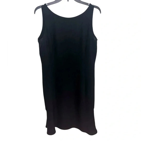 Vintage‎ Armani 90s Style Silk Blend Black Shift Dress Size 10 - Picture 1 of 5